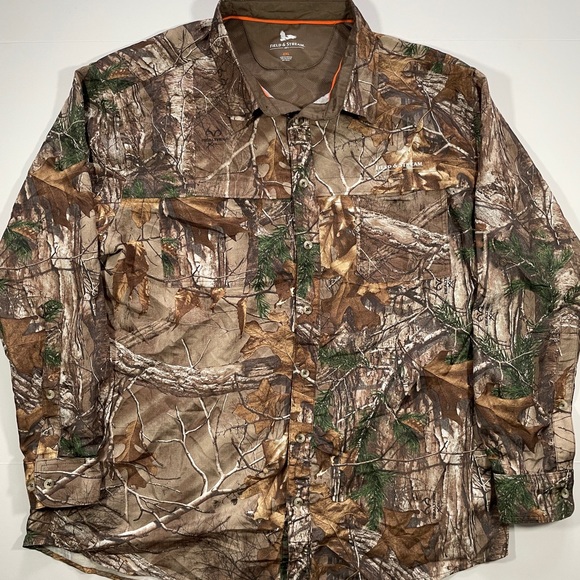 Field & Stream Realtree Xtra Long Sleeve Button Down Camo Shirt With Back Vents - Picture 1 of 7
